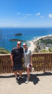 View from the top after the climb. Mount Maunganui (Mauao), Tauranga, New Zealand.