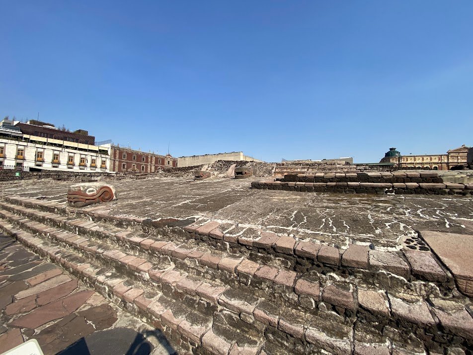 The extensive ruins of Templo Mayor - right in the middle of the city.