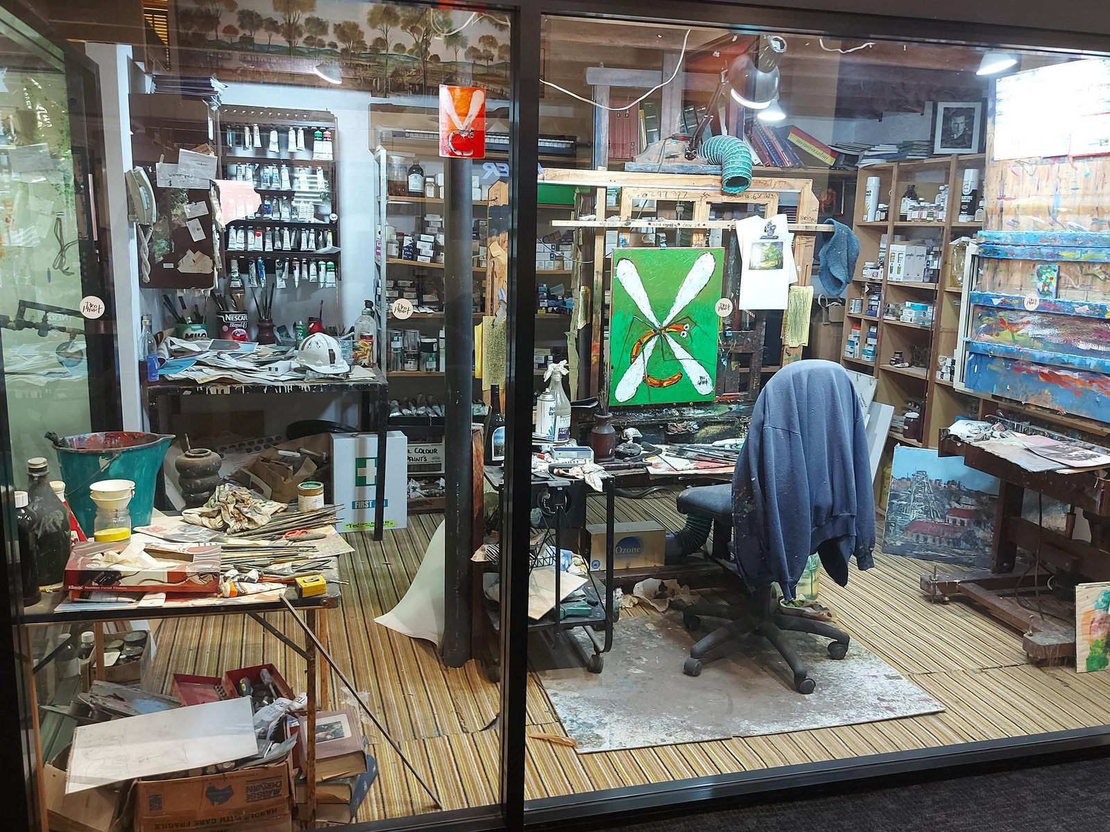 Broken Hill, NSW. Pro Hart’s fully preserved painting studio.