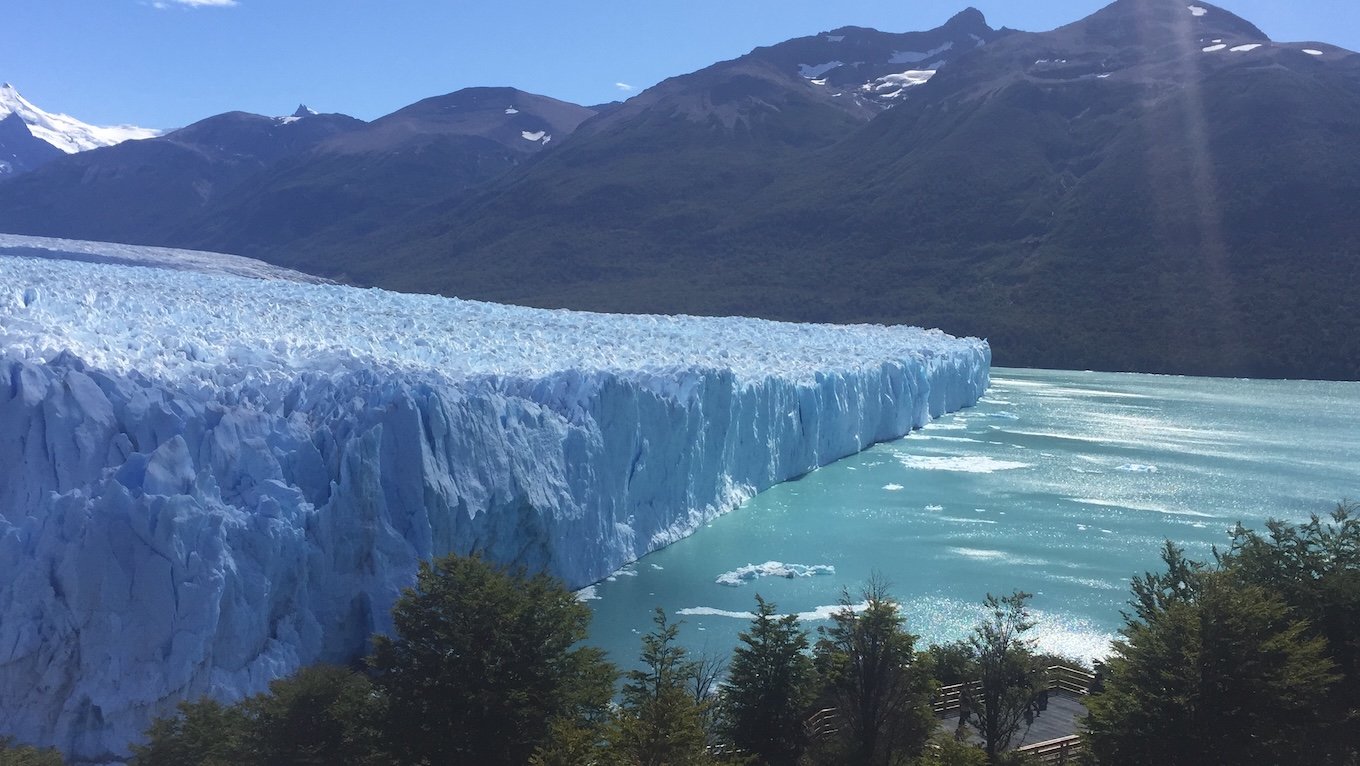 Giant glacier and lake in Los Glaciares National Park, Argentina
