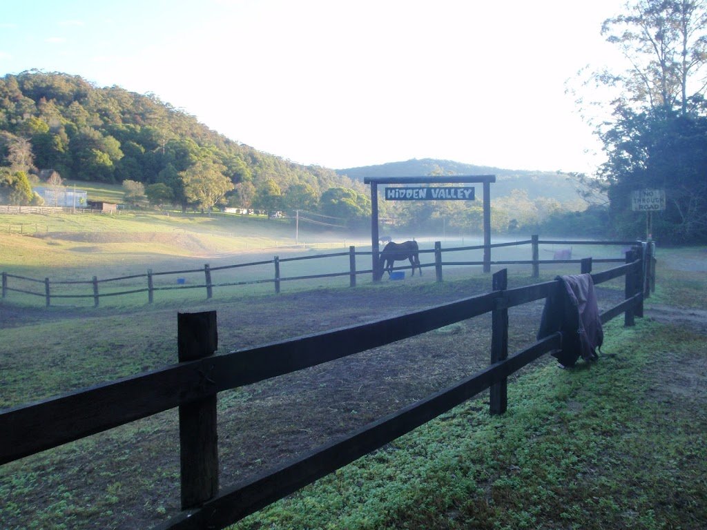Hidden Valley farm on a misty morning.