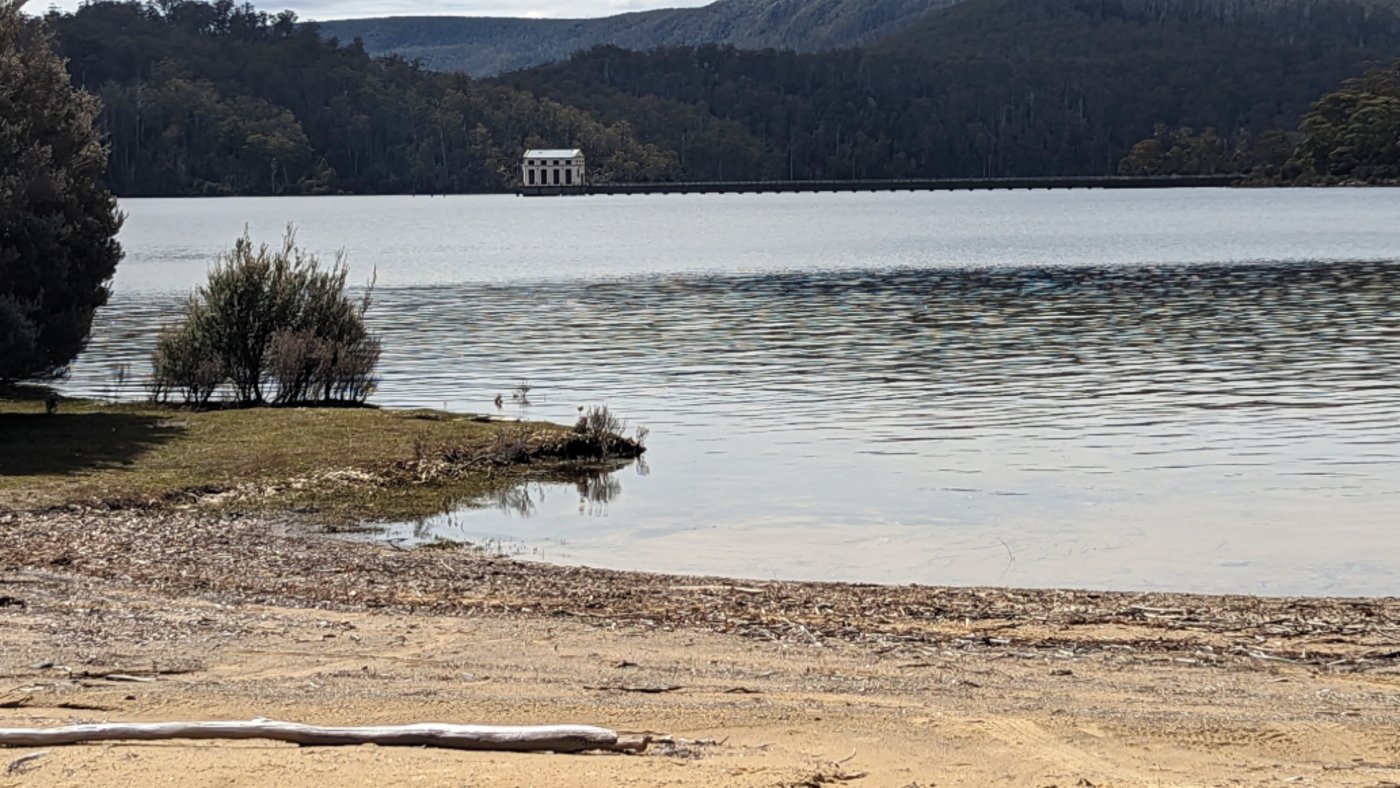 The shore of Lake St Clair, Tasmania. Australia's deepest lake.