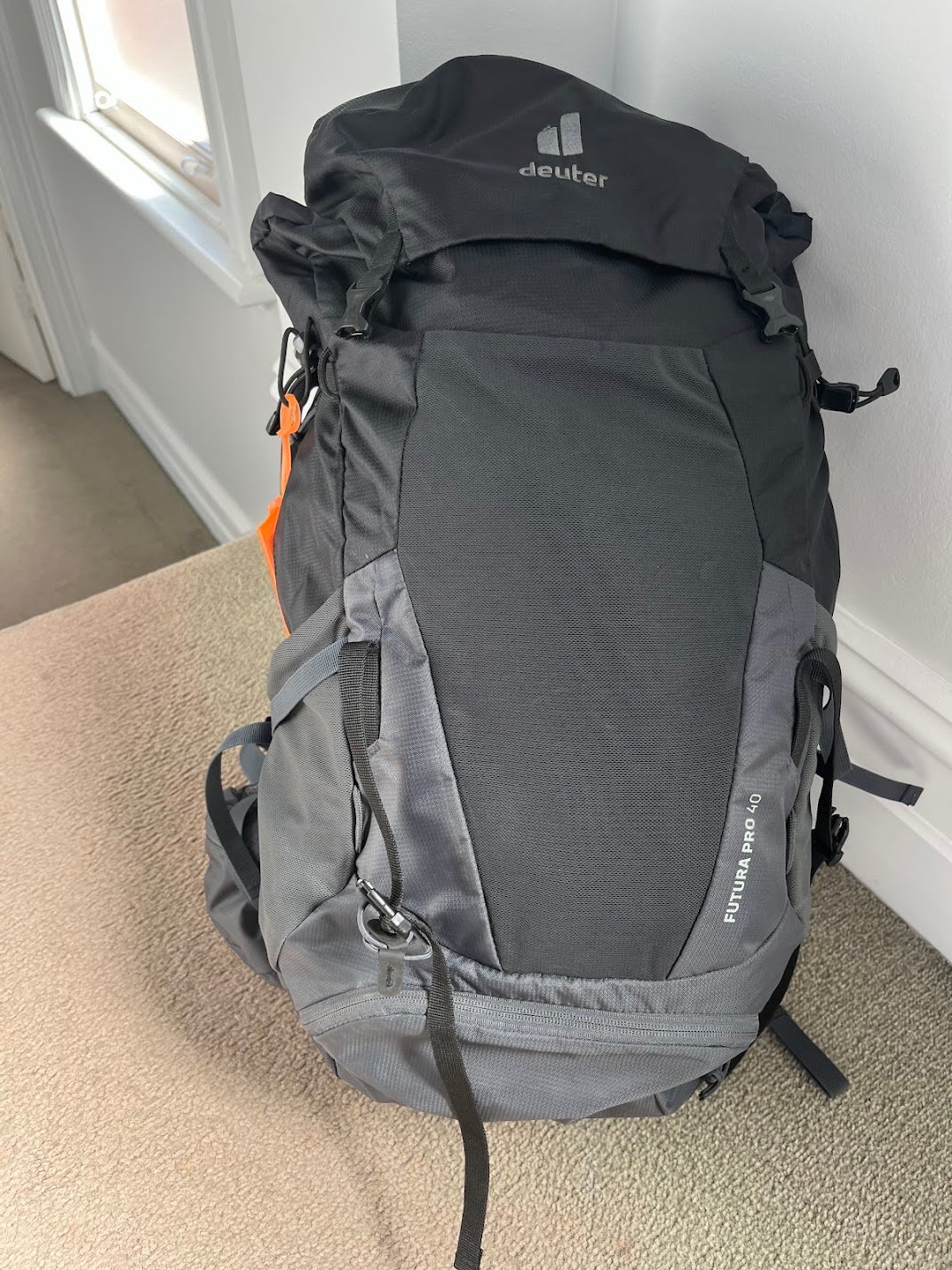 40 litre backpack which should be enough to carry everything you need for slow travel in a warm climate.