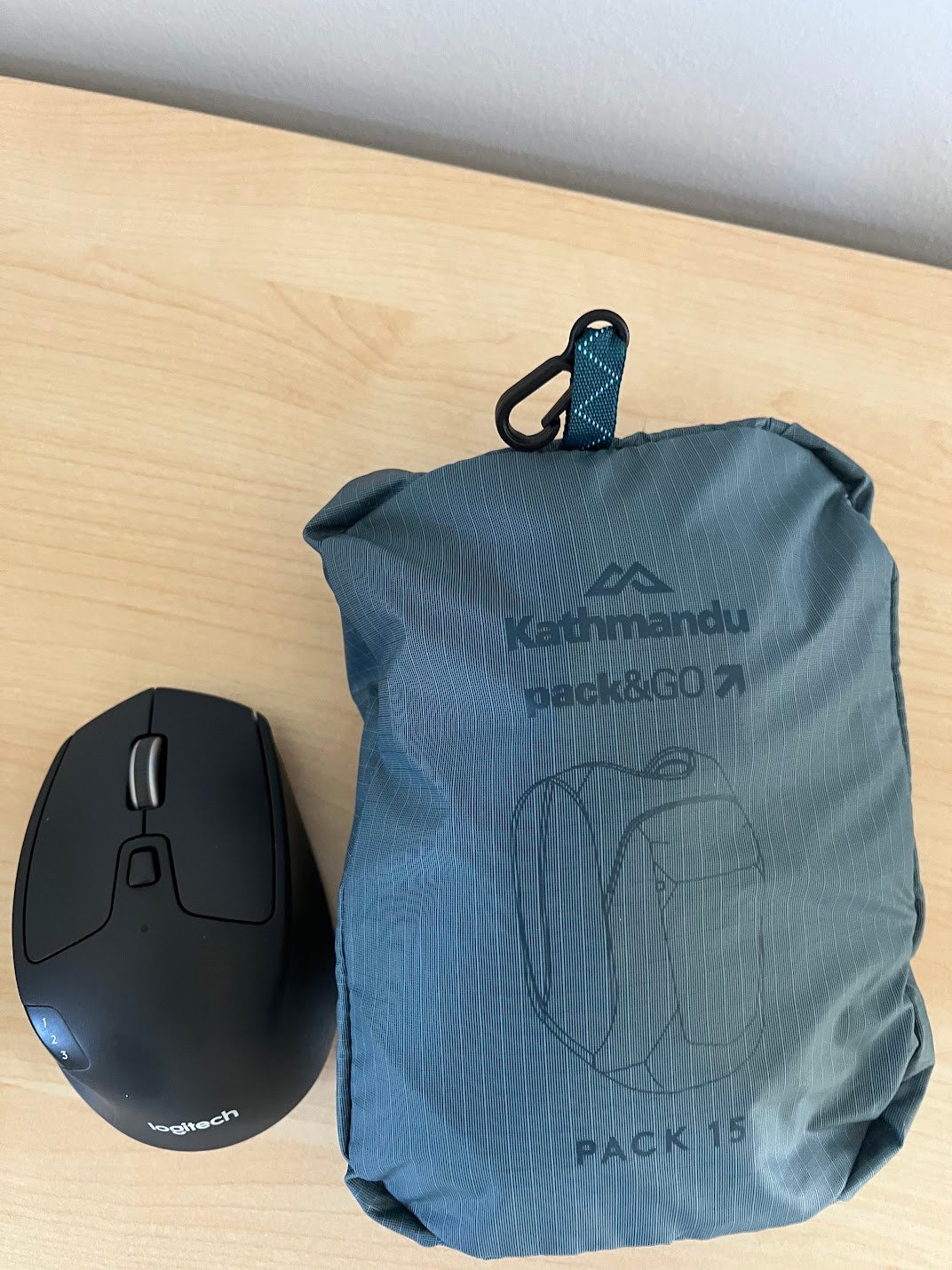 The foldable backpack is small, squashable and weighs almost nothing.