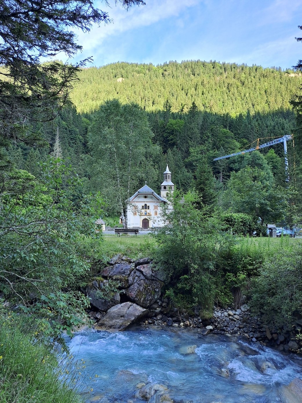 Chapel d Notre Dame de la Gorge, on the Tour du Mont Blanc walk, France.