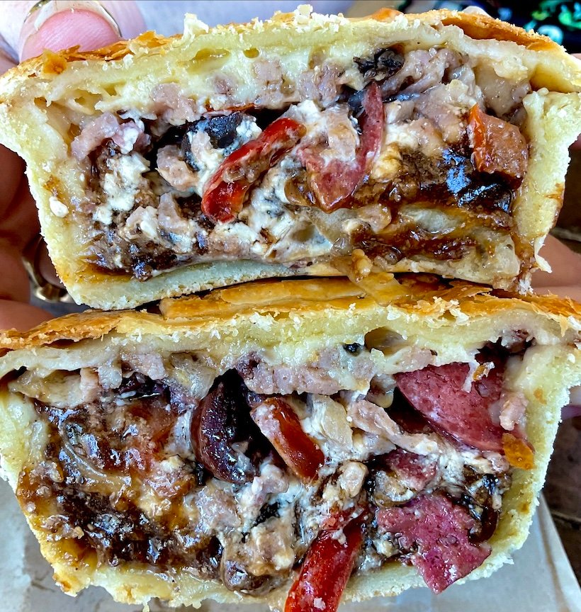 Godfather pie at the Blackbutt bakery.  An offer you can't refuse.