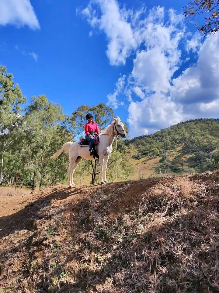 Rocky hills along the Brisbane Valley Rail Trail.