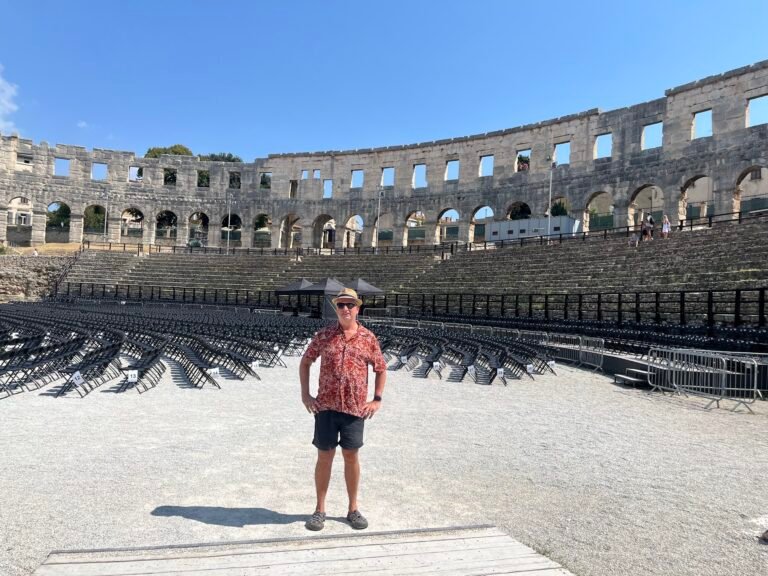 Inside the Roman amphitheatre in Pula, Croatia. One of the largest remaining in the world.