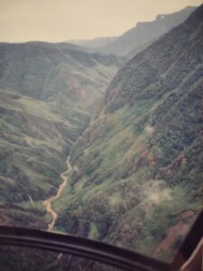 West Papua valley, taken from helicopter.