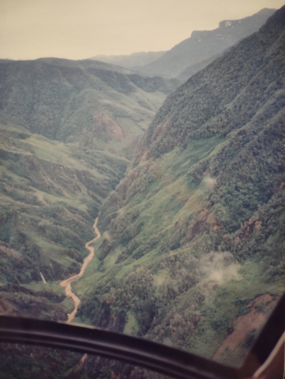 West Papua valley, taken from helicopter.