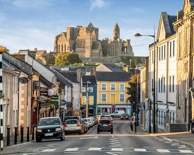 Castle overlooking the town of Cashel, Ireland.