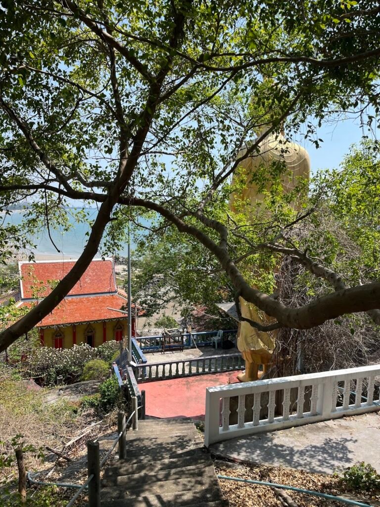 Buddha at Wat Tham Khao Tao, near Hua Hin, Thailand. He faces northward out to sea.
