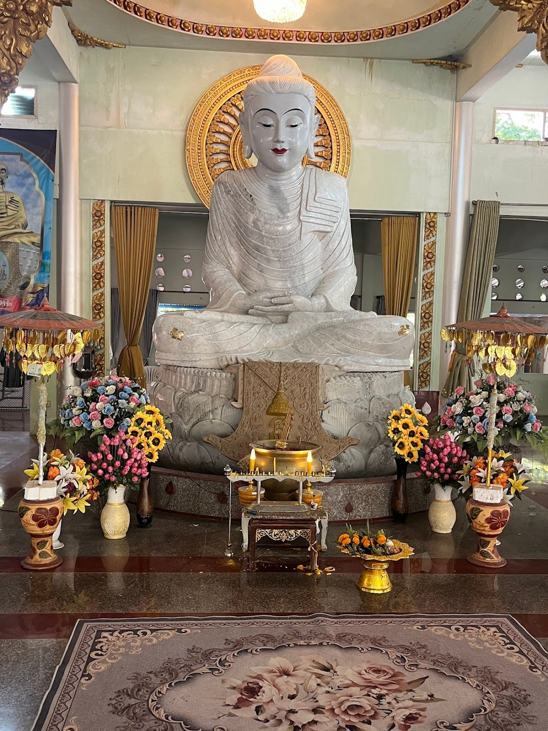 Wat Sang Thai, north of Ban Krut, Thailand. Built in the 1990s, this is a working monastery by the ocean.
