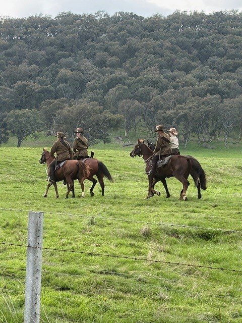 Light Horesemen outfits at the Man from Snowy River Festival in Corryong, Victoria, Australia. Recollecting the men and horses that fought in the Middle East in the Great War.