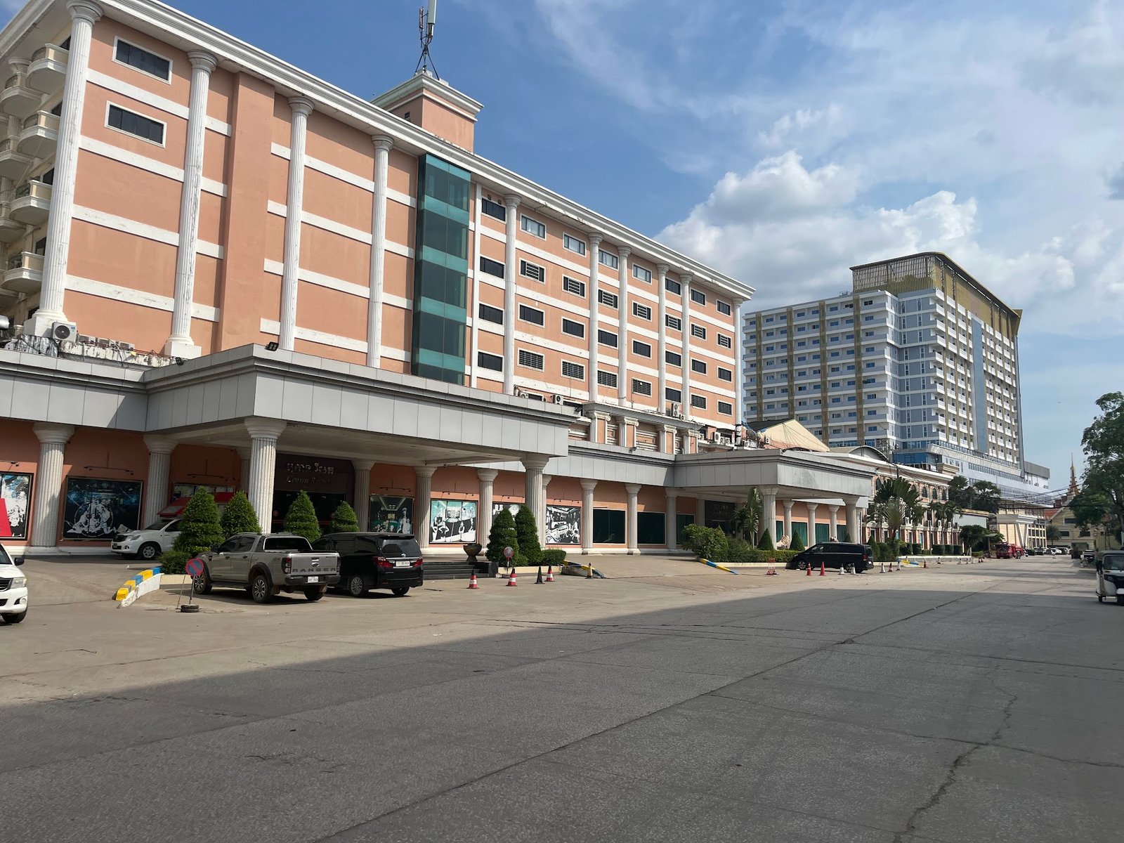 The Crown Casino complex in Poipet, Cambodia. Most of it is closed. May 2026.