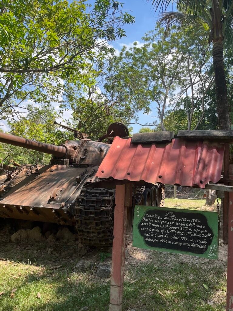 Soviet and Chinese military equipment rusting away in the grounds of the War Museum near Siem Reap, Cambodia. You can see it all in less than an hour.