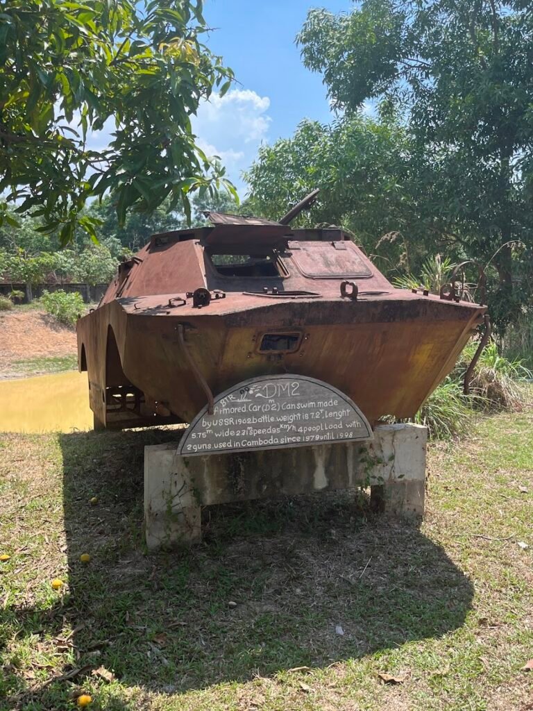 Soviet and Chinese military equipment rusting away in the grounds of the War Museum near Siem Reap, Cambodia. You can see it all in less than an hour.