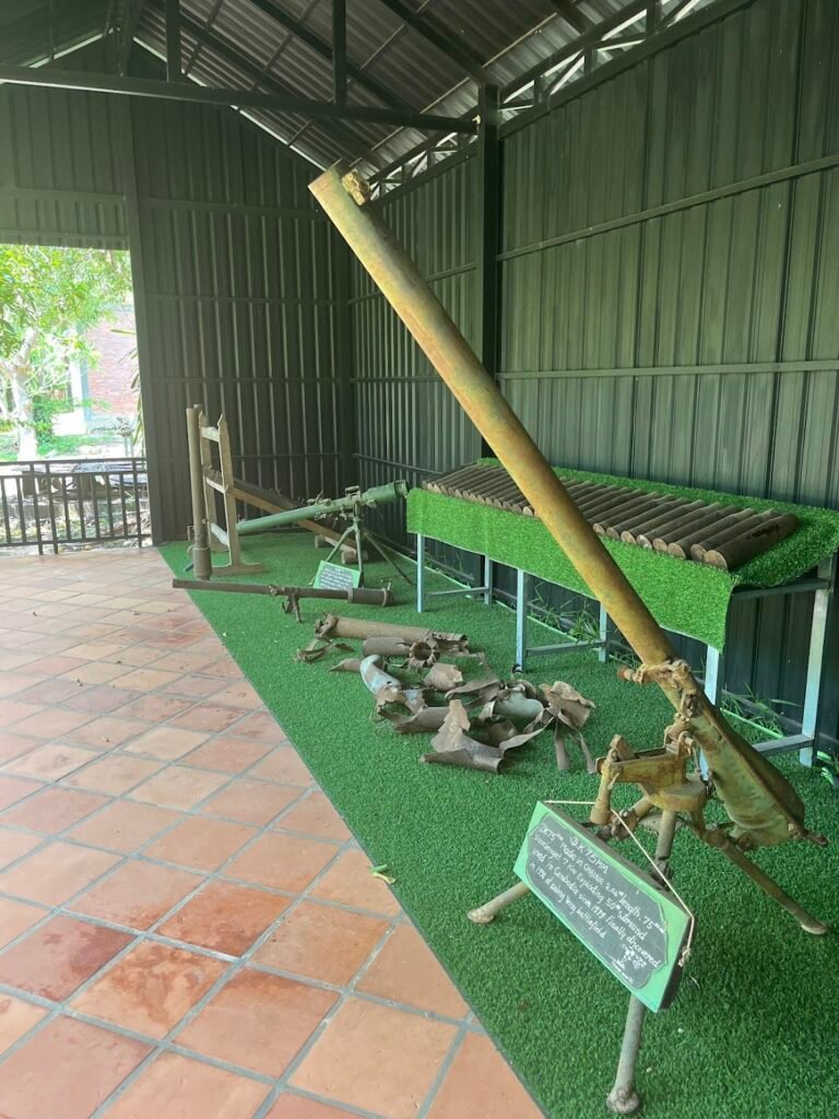 Soviet and Chinese military equipment rusting away in the grounds of the War Museum near Siem Reap, Cambodia. You can see it all in less than an hour.