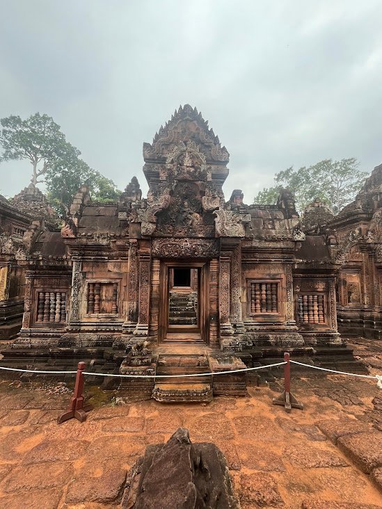 Banteay Srei temple, Cambodia. Entrance to the inner temple.