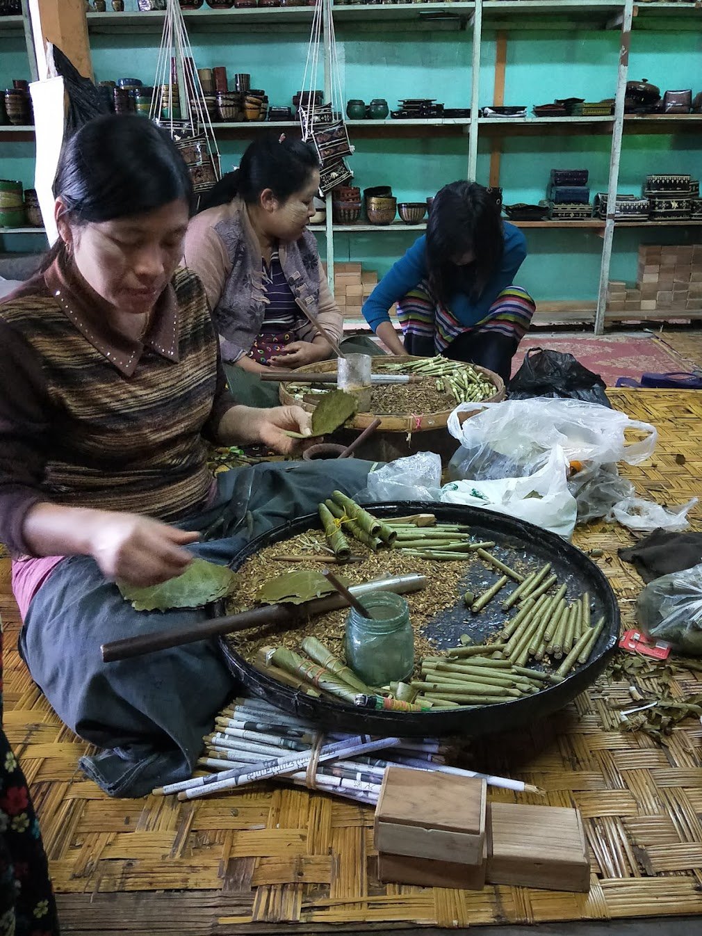 Cigar-making near Inle Lake, Myanmar.