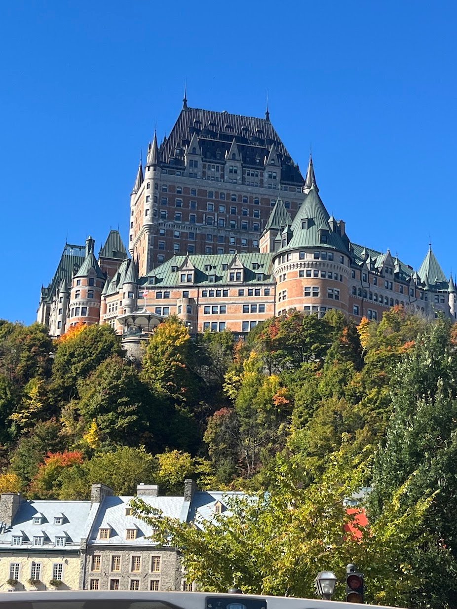 The chateau in old Quebec, viewed from near the river.
