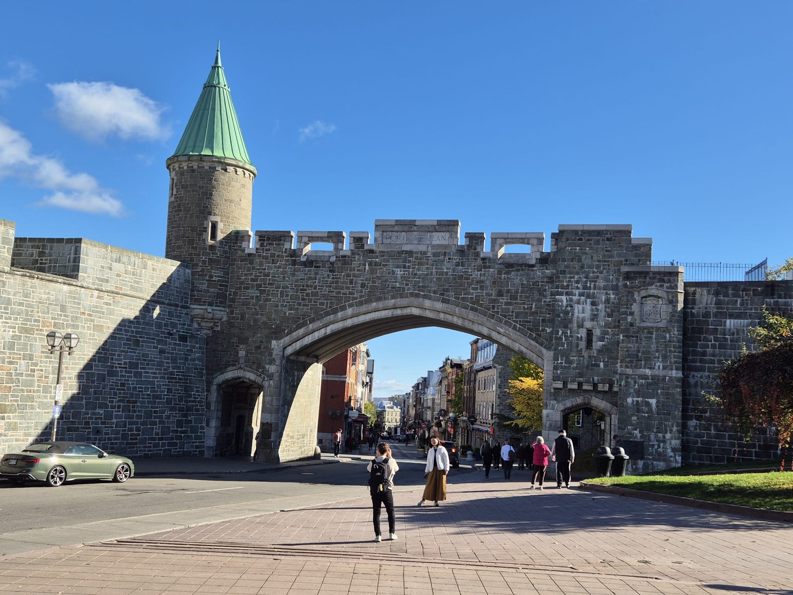 Old city Quebec, citadel gate viewed from the outside.